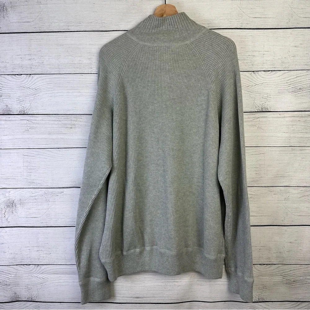 Vtg Polo Jeans Co Ralph Lauren Gray Pullover Collard Sweater Quarter Zip Size XL - Picture 5 of 7